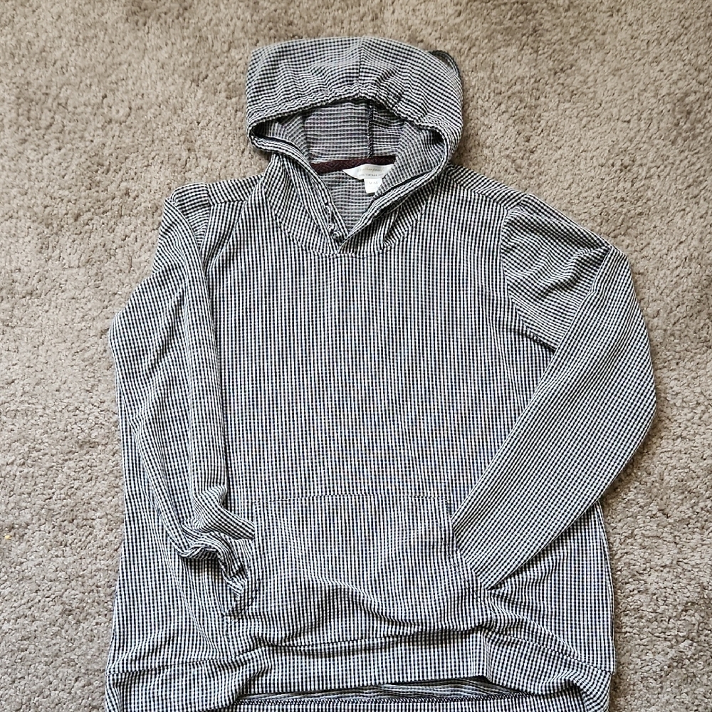 Weatherproof Black and White Checkered Hoodie